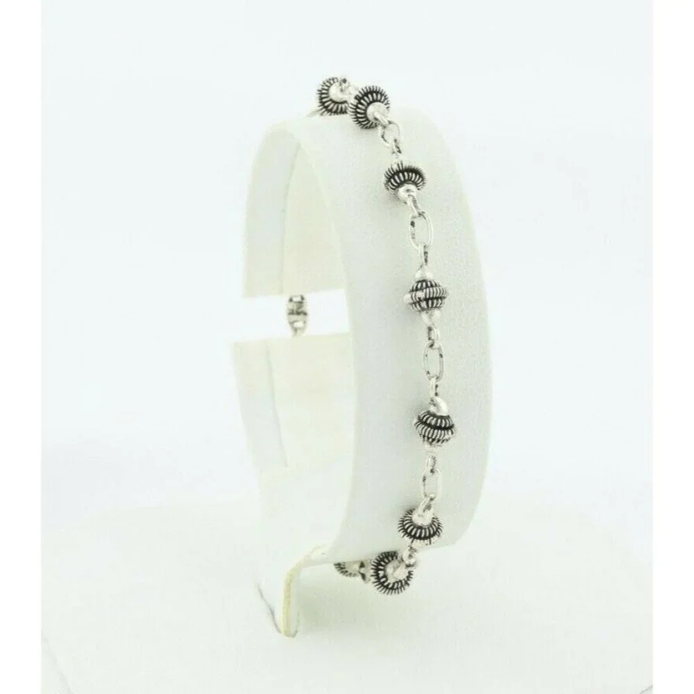 Sterling Silver Link Bracelet 7 1/4 inch - Picture 5 of 9